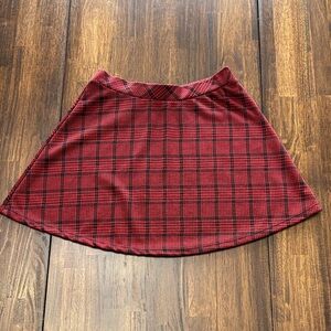 Joey B Plaid Red and Black Women's Skater Skirt
